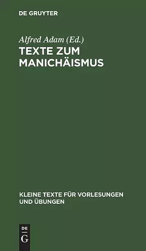 Texte Zum Manichäismus cover