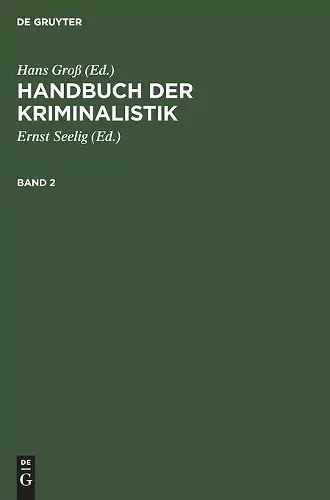 Handbuch Der Kriminalistik. Band 2 cover