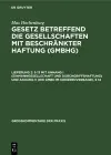 § 13 Mit Anhang I (Einmanngesellschaft Und Durchgriffshaftung) Und Anhang II (Die Gmbh Im Konzernverband), § 14 cover