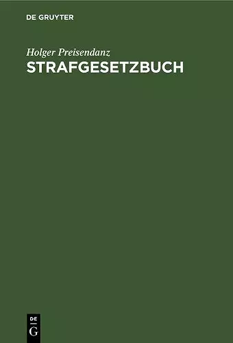 Strafgesetzbuch cover
