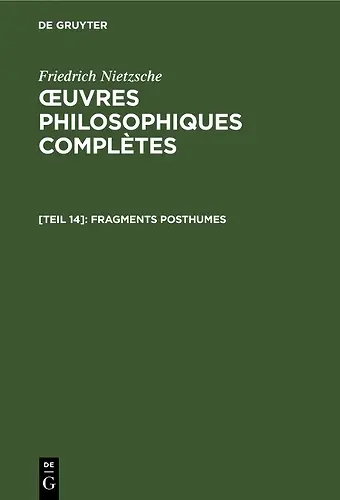 Fragments Posthumes cover