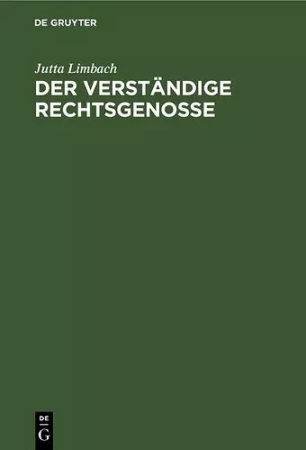 Der Verständige Rechtsgenosse cover