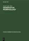 Generative Morphology cover