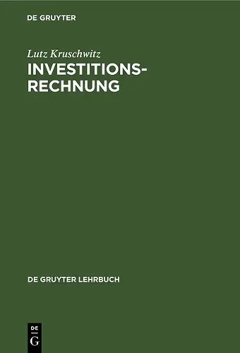 Investitionsrechnung cover