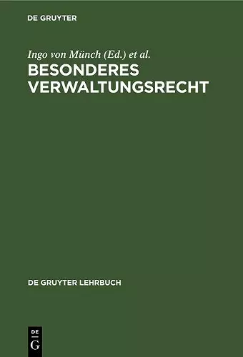 Besonderes Verwaltungsrecht cover