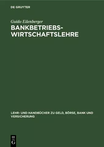 Bankbetriebswirtschaftslehre cover