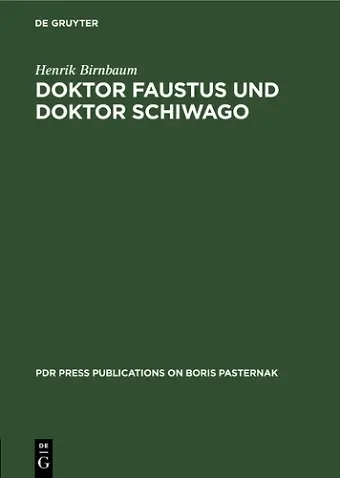 Doktor Faustus Und Doktor Schiwago cover