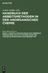Physikalische Und Chemische Operationen, Hälfte 2: Physikalische Und Chemische Operationen Besonderer Art cover