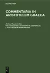 Anonymi in Aristotelis Categoriarum Paraphrasis cover