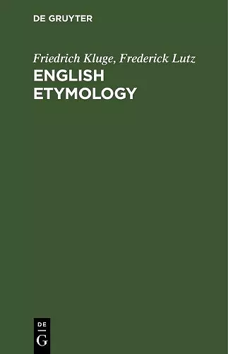 English Etymology cover