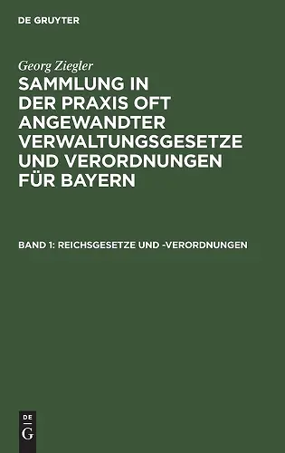 Reichsgesetze Und -Verordnungen cover