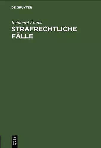 Strafrechtliche Fälle cover