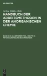 Allgemeiner Teil, Hälfte 2: Physikochemische Bestimmungen cover