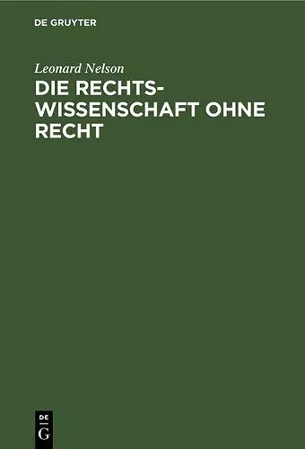 Die Rechtswissenschaft Ohne Recht cover