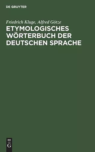 Etymologisches Wörterbuch Der Deutschen Sprache cover