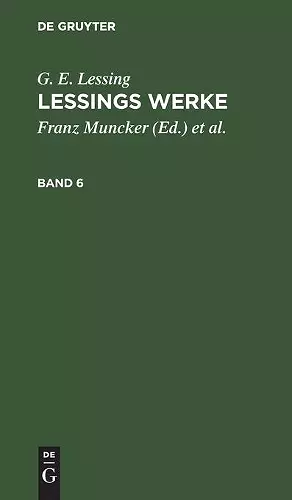 G. E. Lessing: Lessings Werke. Band 6 cover