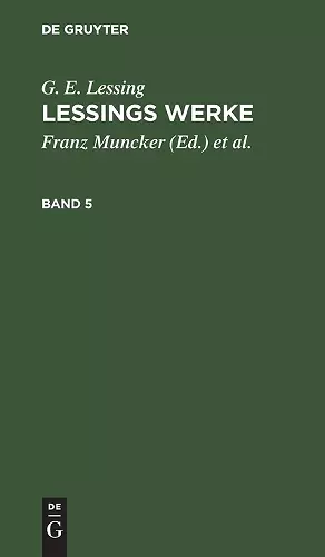 G. E. Lessing: Lessings Werke. Band 5 cover