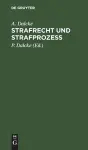 Strafrecht Und Strafprozess cover