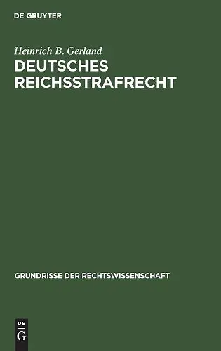 Deutsches Reichsstrafrecht cover