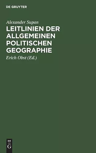 Leitlinien Der Allgemeinen Politischen Geographie cover