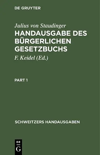 Handausgabe Des Bürgerlichen Gesetzbuchs cover