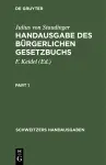 Handausgabe Des Bürgerlichen Gesetzbuchs cover