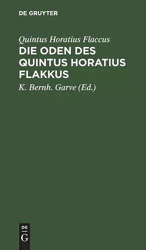 Die Oden Des Quintus Horatius Flakkus cover