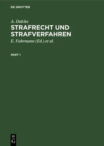 Strafrecht Und Strafverfahren cover