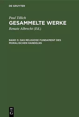 Das Religiose Fundament Des Moralischen Handelns cover