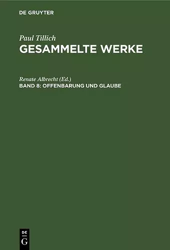 Offenbarung Und Glaube cover