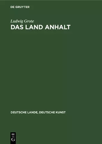 Das Land Anhalt cover