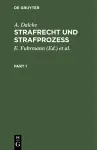 Strafrecht Und Strafprozeß cover