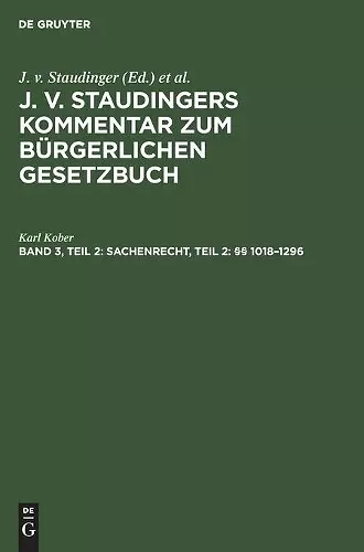 Sachenrecht, Teil 2: §§ 1018-1296 cover