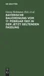 Bayerische Bauordnung Vom 17. Februar 1901 in Der Jetzt Geltenden Fassung cover