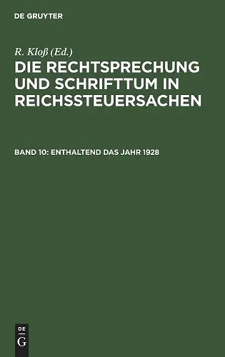 Enthaltend Das Jahr 1928 cover