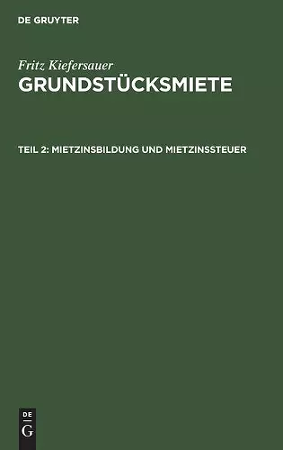 Mietzinsbildung Und Mietzinssteuer cover