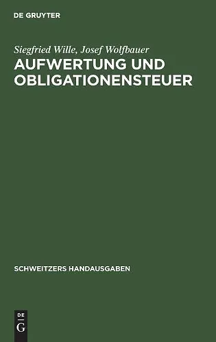 Aufwertung Und Obligationensteuer cover