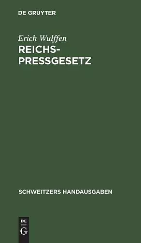 Reichs-Pressgesetz cover