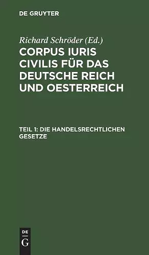 Die Handelsrechtlichen Gesetze cover