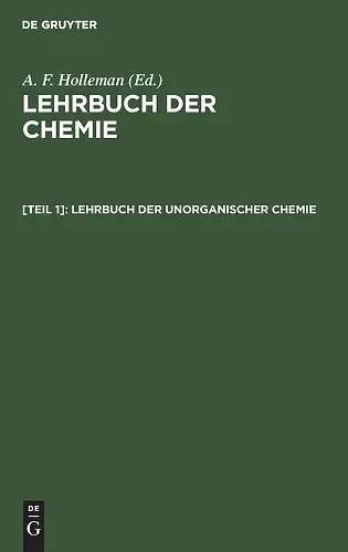 Lehrbuch Der Unorganischen Chemie cover