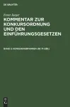 Konkursverfahren (§§ 71-238.) cover