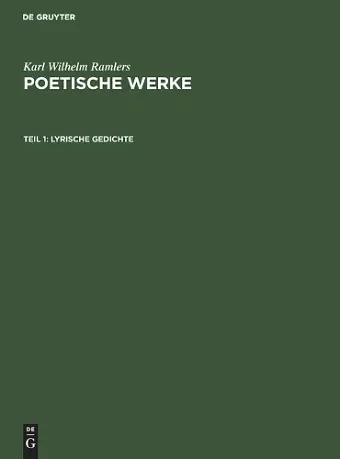 Lyrische Gedichte cover