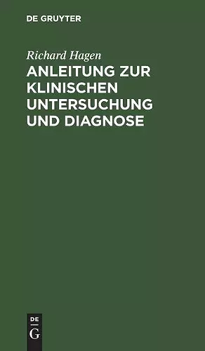 Anleitung Zur Klinischen Untersuchung Und Diagnose cover