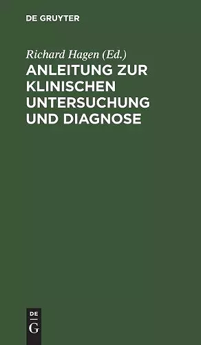 Anleitung Zur Klinischen Untersuchung Und Diagnose cover