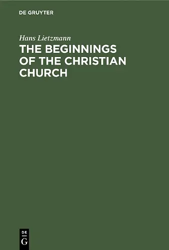 The Beginnings of the Christian Church cover