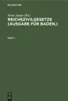 Reichszivilgesetze (Ausgabe Für Baden.) cover