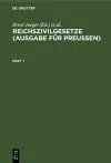 Reichszivilgesetze (Ausgabe Für Preußen) cover