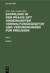 Sammlung in Der PRAXIS Oft Angewandter Verwaltungsgesetze Und Verordnungen Für Preußen. Band 2 cover