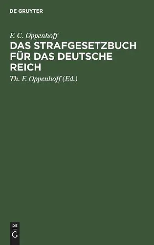 Das Strafgesetzbuch Für Das Deutsche Reich cover