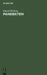 Pandekten cover